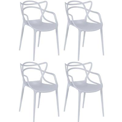 Kit 4 Cadeiras Allegra - Cinza