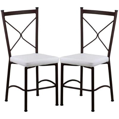 2 Cadeira Buffet Em Alumínio Para Cozinha, Restaurante, área Preto Com Branco