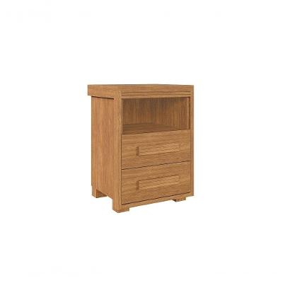 Mesa De Cabeceira Tóquio Com Pés De Madeira 2 Gavetas Fenix