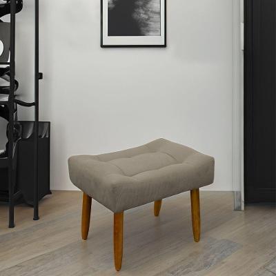 Puff Decorativo Quarto E Sala De Estar Suede Light Herrero Cor:capuccino