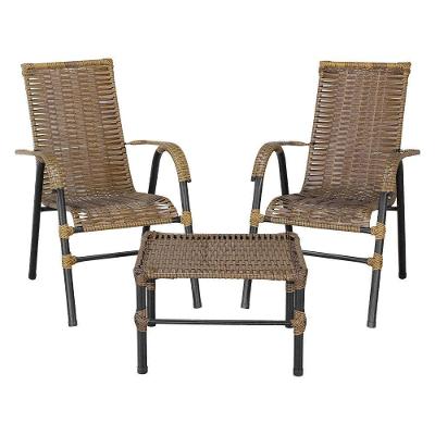 Conjunto De Mesa De Centro E 2 Cadeiras Bela Para área Externa Pequi
