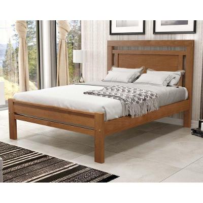 Cama Paris Para Casal Flex Imbuia P/ Colchão 128cm Ou 138cm