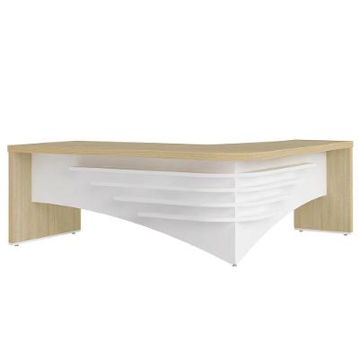Mesa Diretor Em L Lado Direito 200x180cm Corp A06 Carvalho/branco - Mpozenato