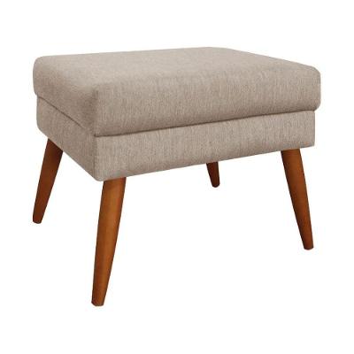 Puff Decorativo Itália Material Linho Speciale Home Capuccino