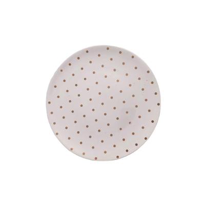 Prato Sobremesa Porcelana Wish Golden Poa Home Design - Dec03236
