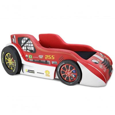 Cama Infantil Tractor Com Rodas Embutidas - Cor Vermelha Tamanho:infantil