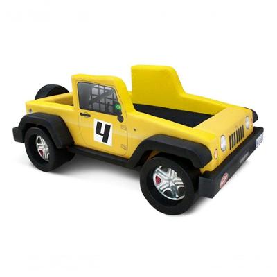 Mini Cama Jeep Hally Com Rodas Embutida - Cor Amarela Tamanho:mini