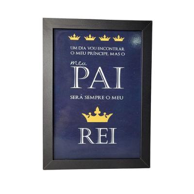Quadro Decorativo Pai Em Mdf Para Quarto/sala (33x24,5) Preto - Quadro 2