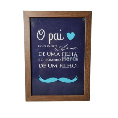 Quadro Decorativo Pai Em Mdf Para Quarto/sala (33x24,5) Marrom - Quadro 6