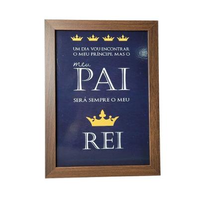 Quadro Decorativo Pai Em Mdf Para Quarto/sala (33x24,5) Marrom - Quadro 2