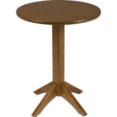 Mesa De Madeira Tramontina London Redonda Em Tauari Amendoa 2 Lugares 60 Cm