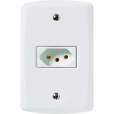 Conjunto 4x2 Com 1 Tomada 2p T 20 A 250 V Tramontina Lux2 Branco