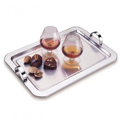 Bandeja Inox Retangular Grande Com Alças Servir Decorativa