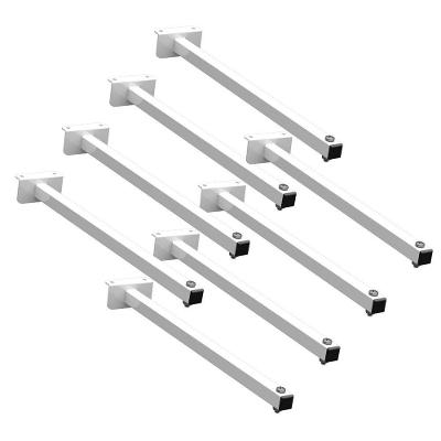 08 Suportes Refletor Fachada Banner Braço 20cm 08 Cj - Branco