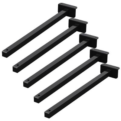 05 Suportes Refletor Fachada Banner Braço 20cm 05 Cj - Preto