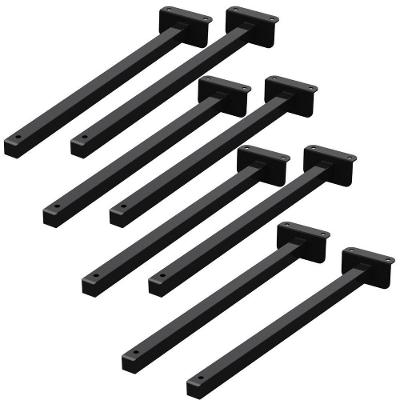 08 Suportes Refletor Fachada Banner Braço 20cm 08 Cj - Preto