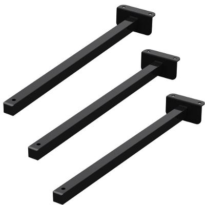 03 Suportes Refletor Fachada Banner Braço 20cm 03 Cj - Preto