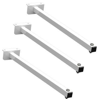 03 Suportes Refletor Fachada Banner Braço 20cm 03 Cj - Branco