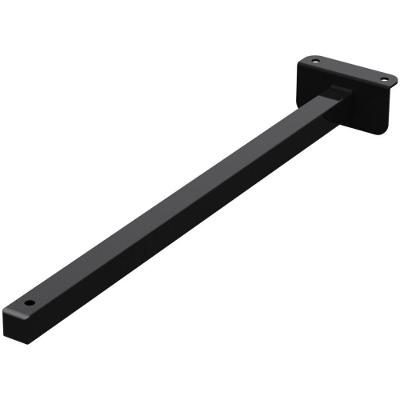 Suporte Refletor Fachada Banner Braço 40 Cm Preto