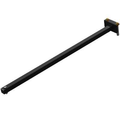 Suporte Refletor Fachada Banner Braço 60 Cm - Preto