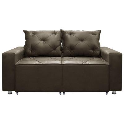 Sofá 2 Lugares Retrátil E Reclinável Bariloche 1.60cm C/ Molas - Suede Marrom