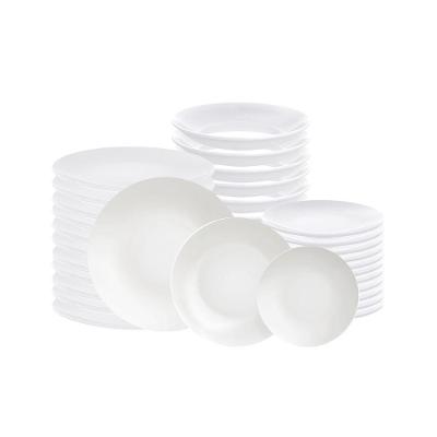 Jogo De Pratos 36 Peças Leonora Em Porcelana Branco - Tramontina