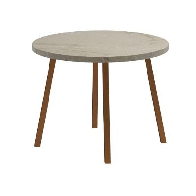 Mesa De Jantar 4 Lug Redonda 99cm Stellar Carraro Pet Ros