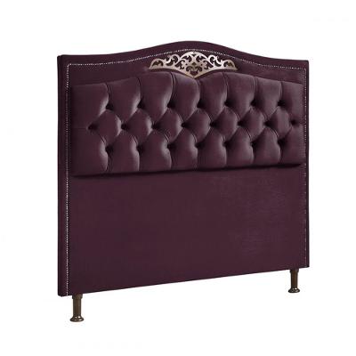 Cabeceira Para Cama De Casal Holanda 1,40 - Veludo Roxo