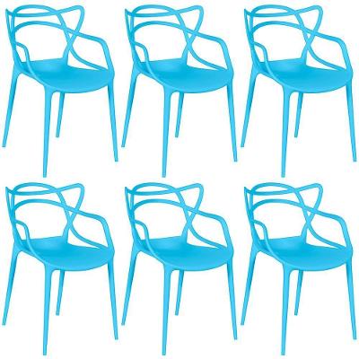 Kit 6 Cadeiras Allegra - Azul