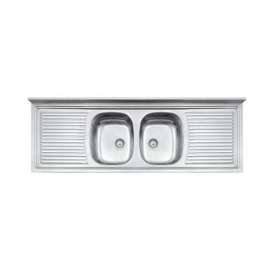 Pia De Apoio Tramontina Ribon 2c 34 Em Aço Inox 160x55 Cm