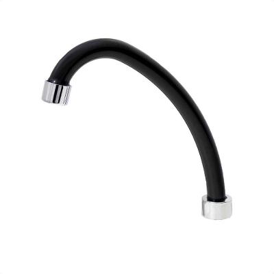 Tubo Bica 3/4 P/ Cozinha Em Abs Preto Com Arejador Jato Fixo