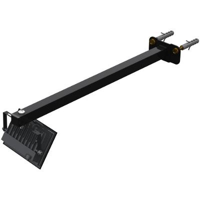 05 Suportes Refletor Base Reta Braço 40 Cm 5 Cjts - Preto