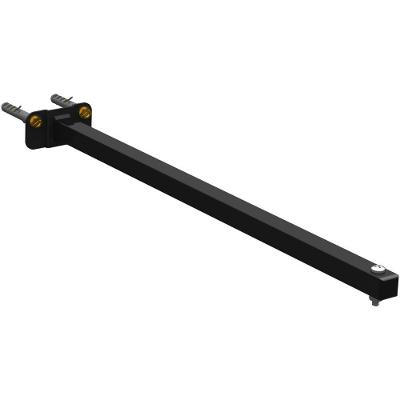 Suporte Refletor Base Reta Braço 50 Cm - Preto