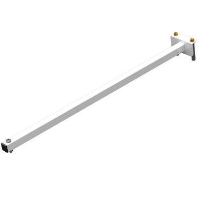 Suporte Refletor Fachada Banner Braço 60 Cm Branco