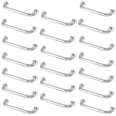 Barra Alça Apoio Inox 30 Cm Kit 20 Uni Acessibilidade Idoso Gestante Criança Suporte Anti Queda