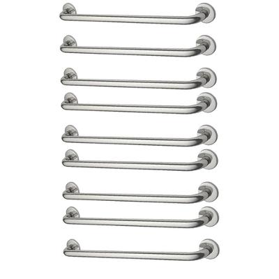 Alça De Apoio Barra Inox Kit 9 Unidades 70cm Acessibilidade Deficiente Anti Queda Idoso Gestante