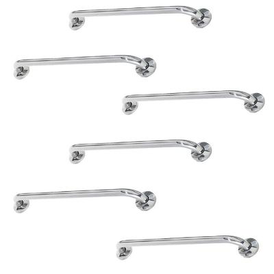 Alça De Apoio Barra Inox 60cm Kit 6 Unidades Segurança Banheiro Box Idoso Cadeirante Acessibilidade