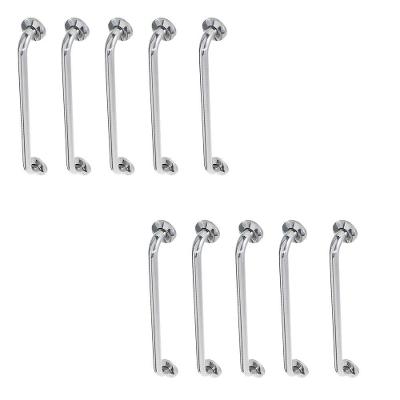 Alça De Apoio Barra Inox 40cm Kit 10 Unidades Cadeirante Acessibilidade Idoso Deficiente Banheiro