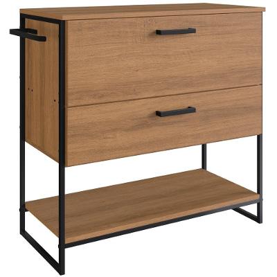 Gabinete Banheiro Industrial 80 Cm 1028 Mell Aço Preto Pp Mell Preto