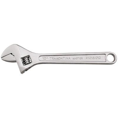 Chave Ajustável Para Porcas 10" Tramontina Com Corpo Forjado Em Aço Carbono Cromado Tramontina