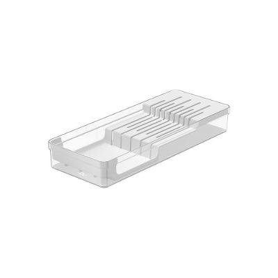 Organizador De Facas Clear Ou 37,5 X 15 X 5,6 Cm Cor:branco
