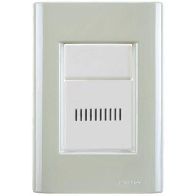 Cj Placa Com Campainha Cigarra Bivolt Giz Verde Ardósia Tramontina Completo Pronto Tramontina