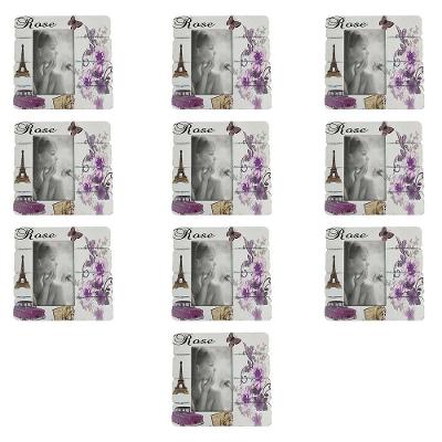 Porta Retrato 10x15 Fotografia Kit 10 Unidades Decoraçao Moldura Paris Enfeite Flores Decoraçao