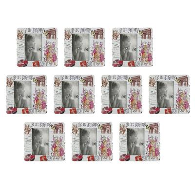 Porta Retrato 10x15 Fotografia Kit 10 Unidades Moldura Arco Do Triunfo Enfeite Decoraçao Casa Mesa