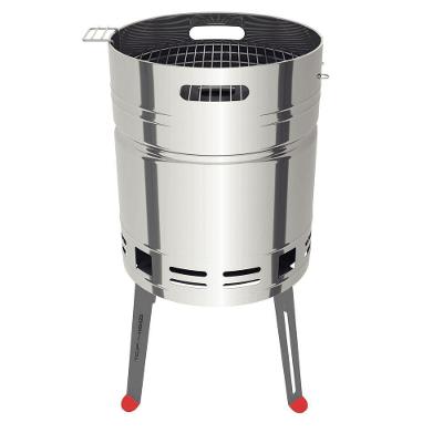 Churrasqueira à Carvão Tcp 400 Em Aço Inox Com Balde Para Carvão Em Aço Esmaltado