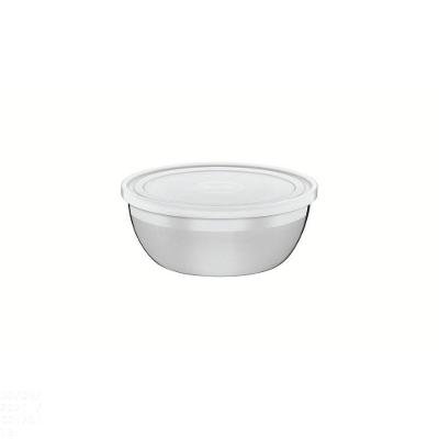 Pote Redondo Tramontina Freezinox Em Aço Inox Com Tampa Plástica 14 Cm 0,8 L Tramontina