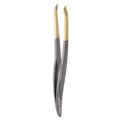 Pinça Profissional Gold Titanium Em Blister Soling Aço Inoxidável