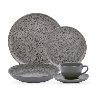 Aparelho De Jantar 30 Peças Flat Gray Oxford