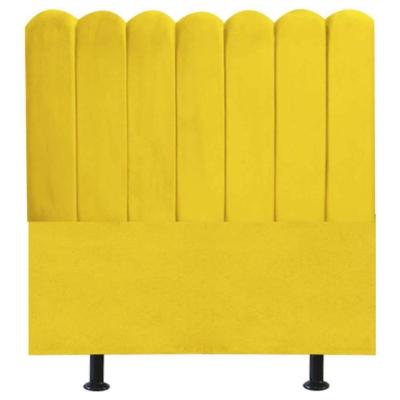 Cabeceira Nuvem Cama Box Casal 140cm Alanis Suede Amarelo
