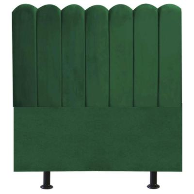 Cabeceira Nuvem Cama Box Solteiro 90 Cm Alanis Suede Verde